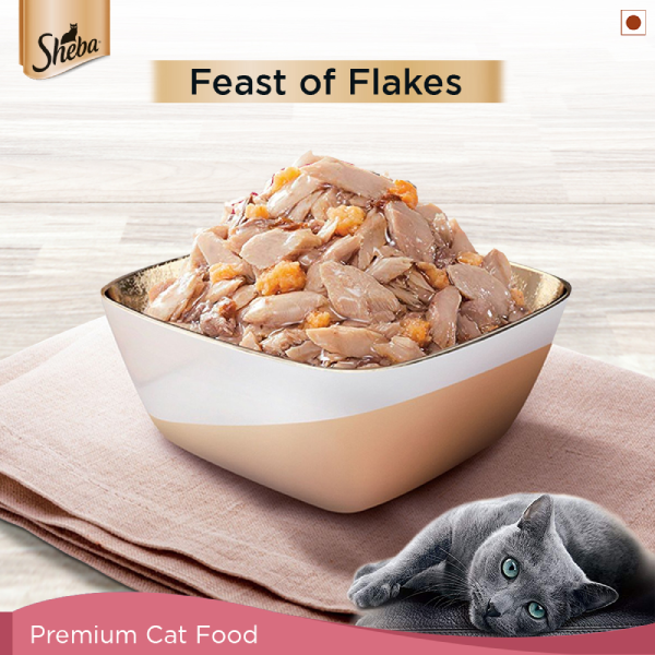 Sheba Premium Fish Mix Skipjack & Salmon Wet Cat Food – 35 gm